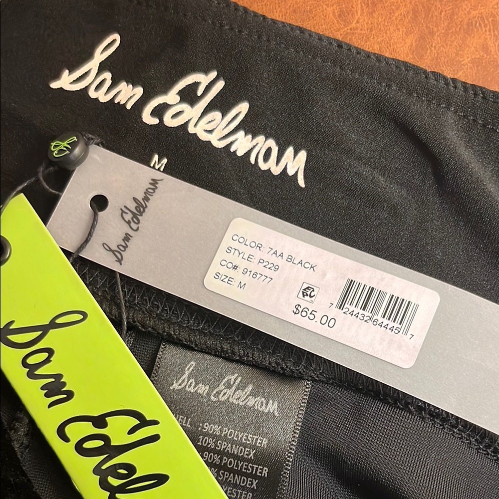 Sam Edelman Black Velvet Leggings - Picture 6 of 7